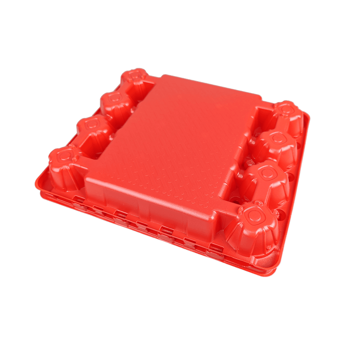 可重復使用的啞光紅PET 20雞蛋盒，適用于家庭牧場養雞場，商業市場展示